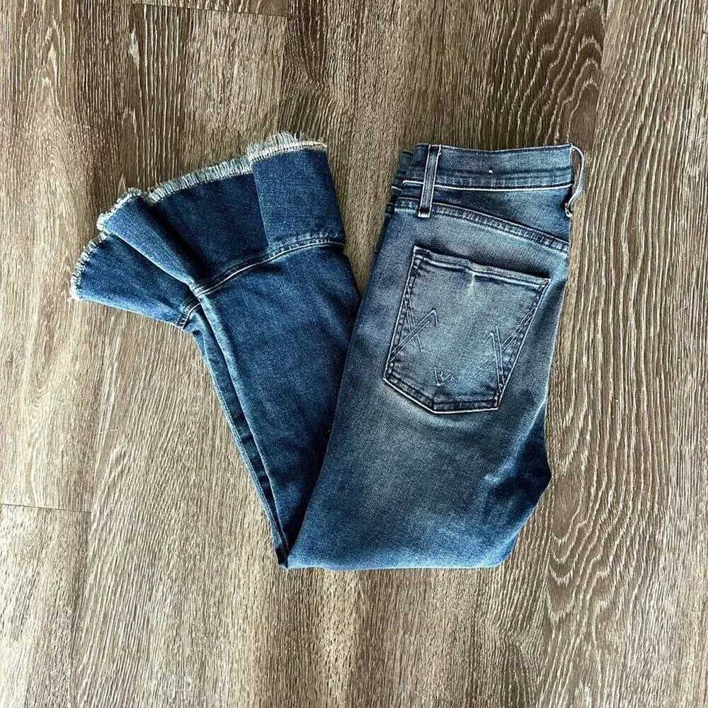 McGuire Denim Bohemia Flounce Cropped Kick Flare‎ Jeans Ruffle Hem Anthropologie